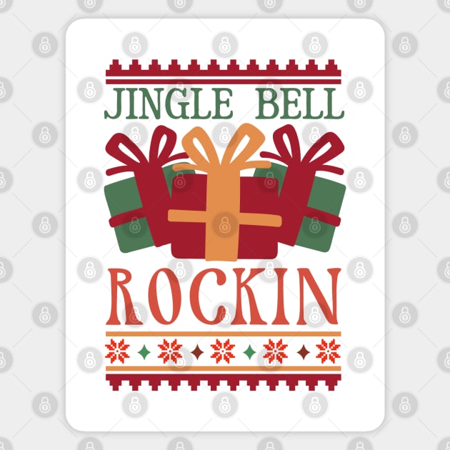 Jingle bell rockin Magnet by MZeeDesigns